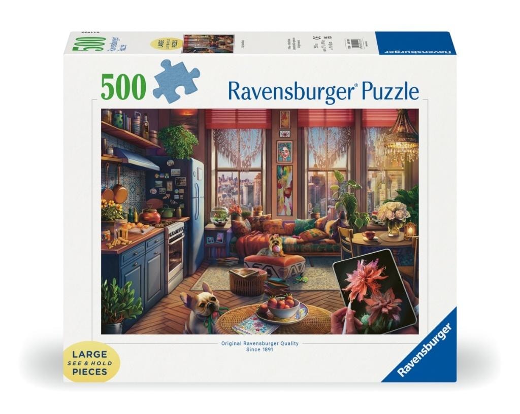 Ravensburger 2D Puzzle Studio Boho 500 pieces - perfect as a gift