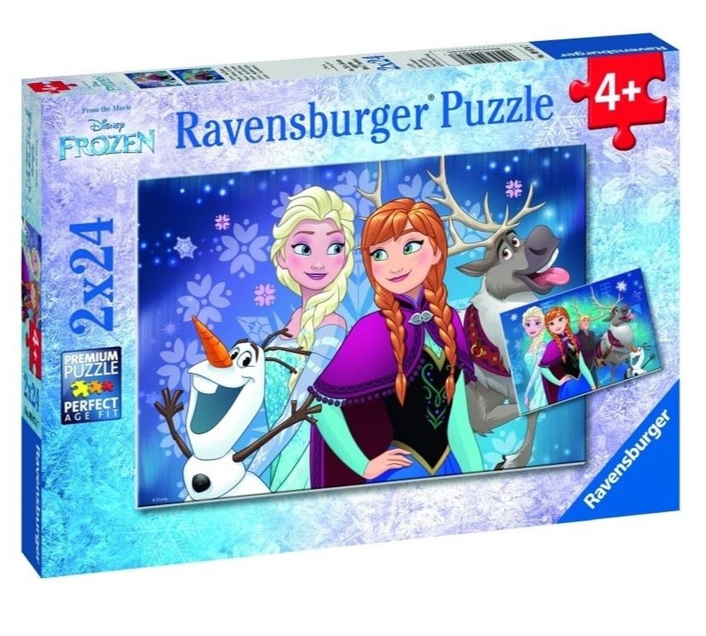 Ravensburger Puzzle 2x24 Frozen - Friends from the fairy tale for children