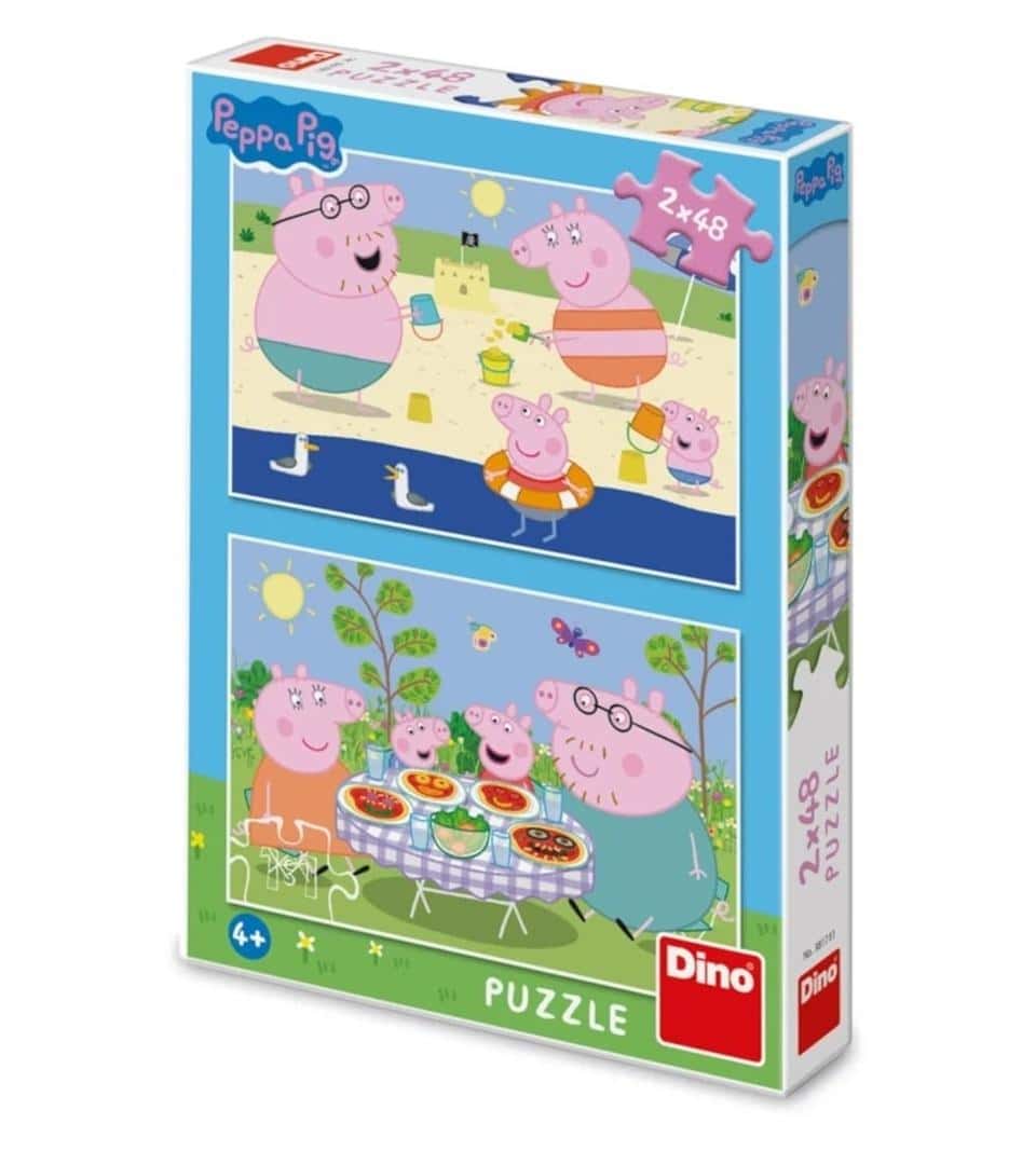 Peppa Pig Puzzle on vacation 2x48 pieces - perfect gift