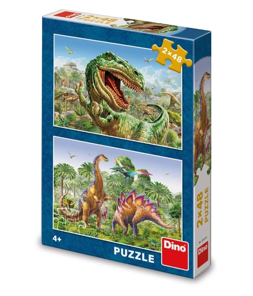 Dino Toys Puzzle Fighting Dinosaurs 2x48 - Great fun for kids