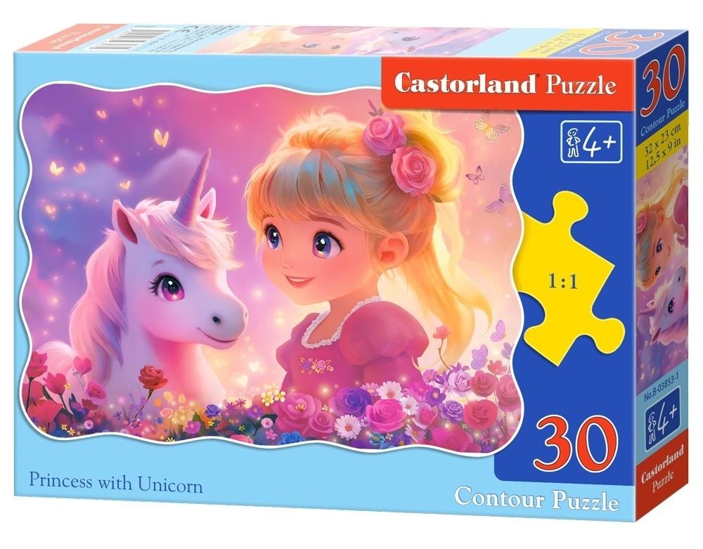 Puzzle Princess with Unicorn - 30 pieces of magical fun