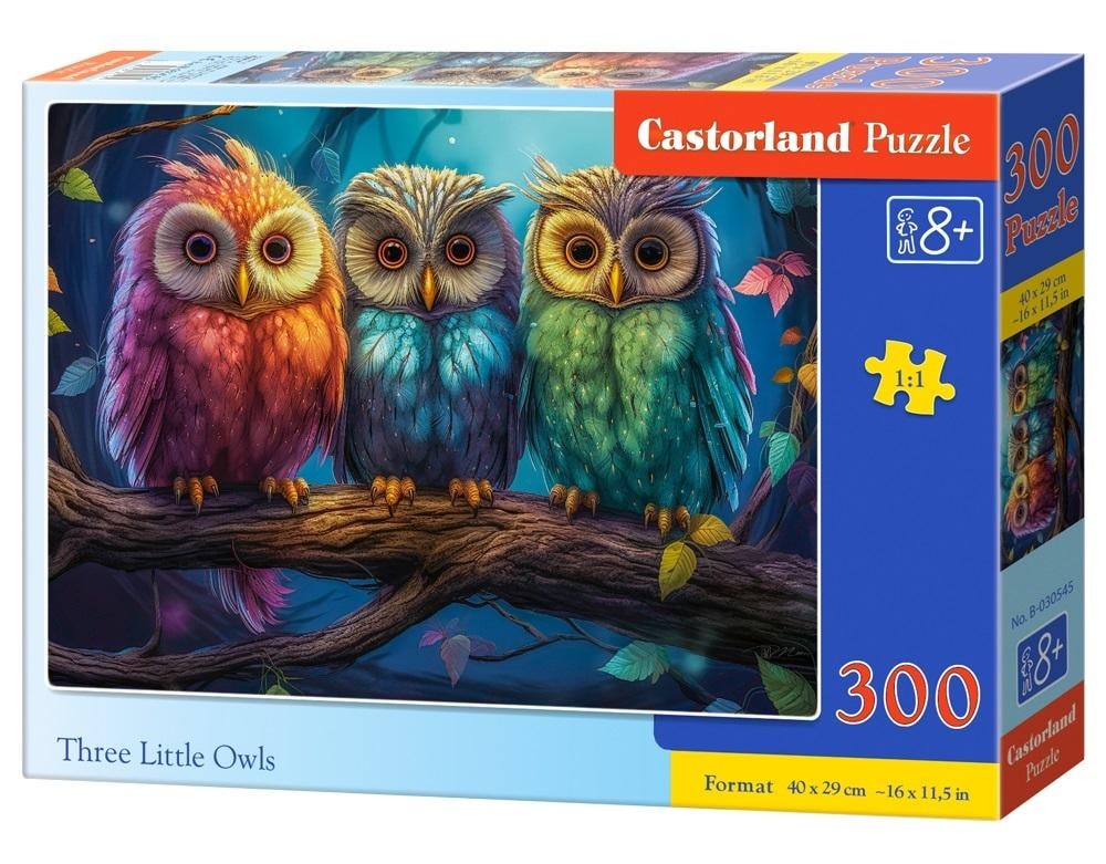 Castorland Puzzle 300 pieces - Three little owls - perfect as a gift