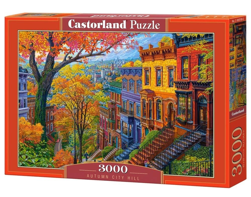 Castorland Puzzle 3000 pieces - Autumn city on the hill for the whole family