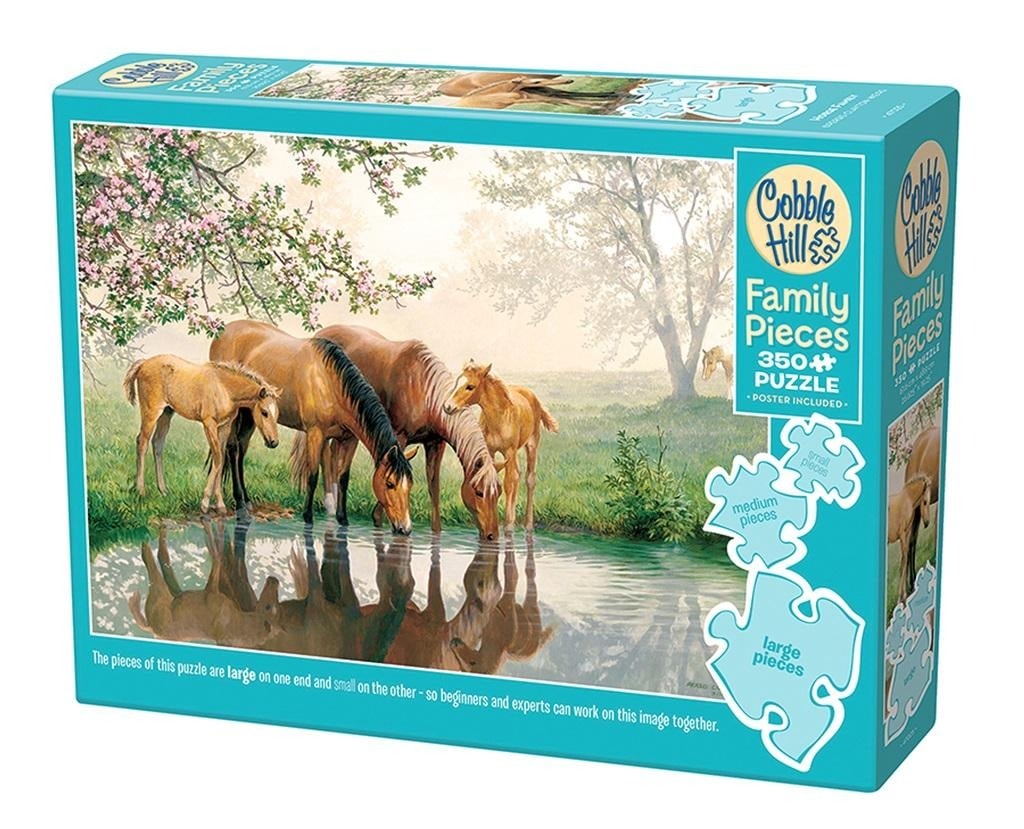 Cobble Hill Puzzle 350 - Horse Family - puzzle for everyone