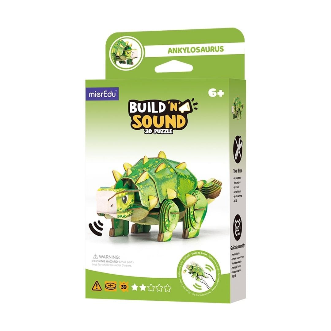 mierEdu 3D Puzzle. Build and listen - Ankylosaurus