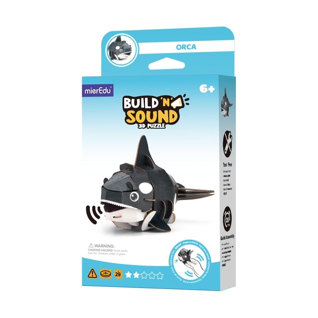 3D Puzzle Orca with sound - build and listen!
