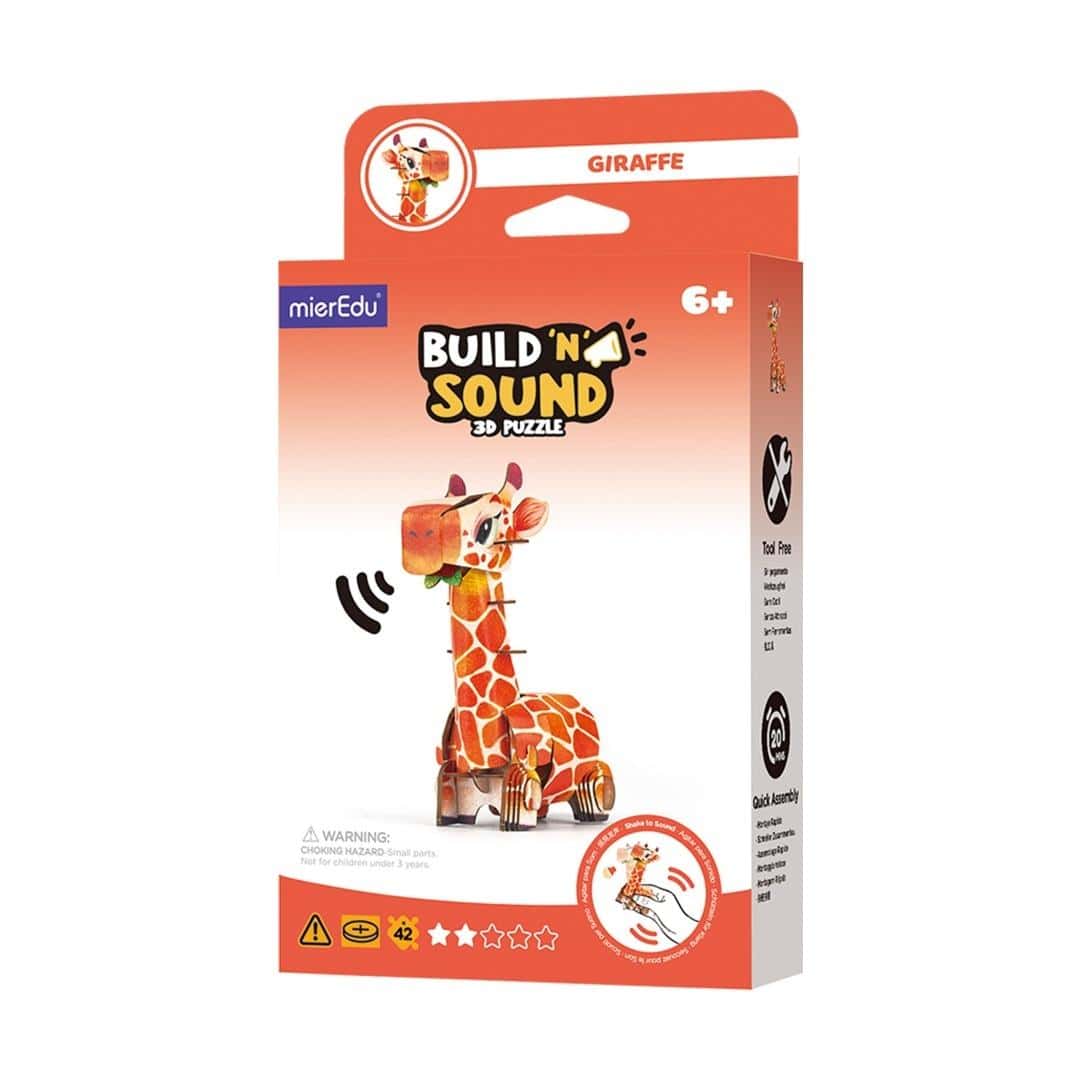 3D Puzzle. Build and listen - Giraffe - creative educational toy