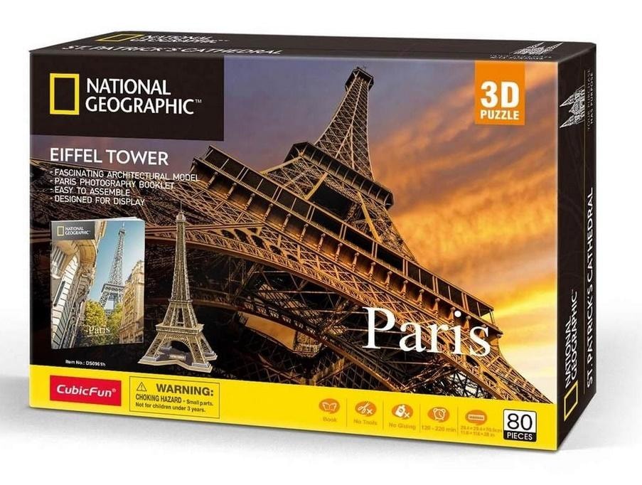 3D Puzzle Paris National Geographic - Assemble and discover! 222 pieces