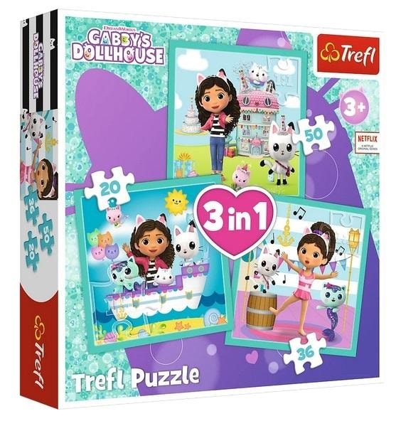 Puzzle 3in1 Gabby Activities Gabby's Dollhouse - creative fun for kids