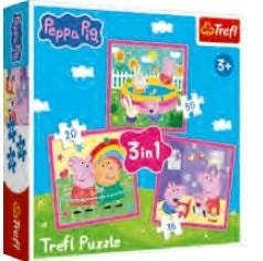Peppa Pig Puzzle 3in1 - Puzzle with Peppa and Friends