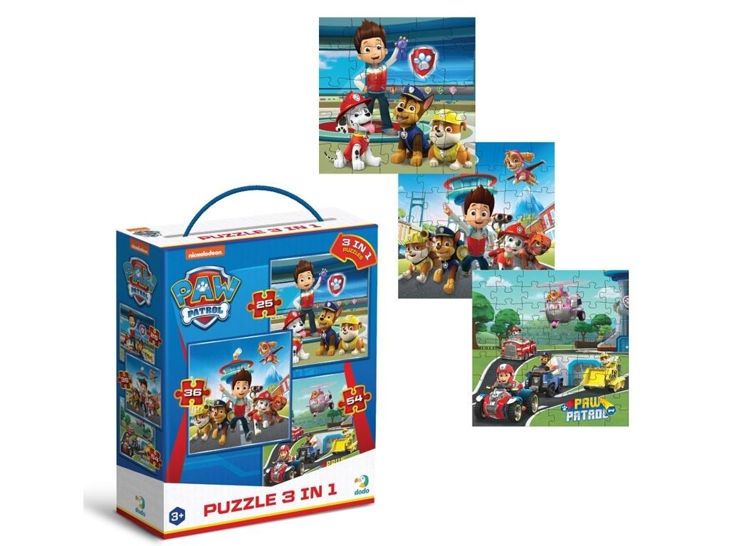 Paw Patrol Puzzle 3in1 - Ready to work! Perfect for kids