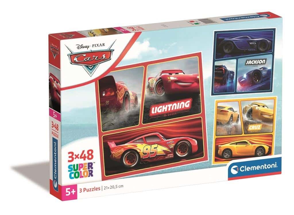 Clementoni Puzzle Super Color - 3 puzzles with Cars - order today!