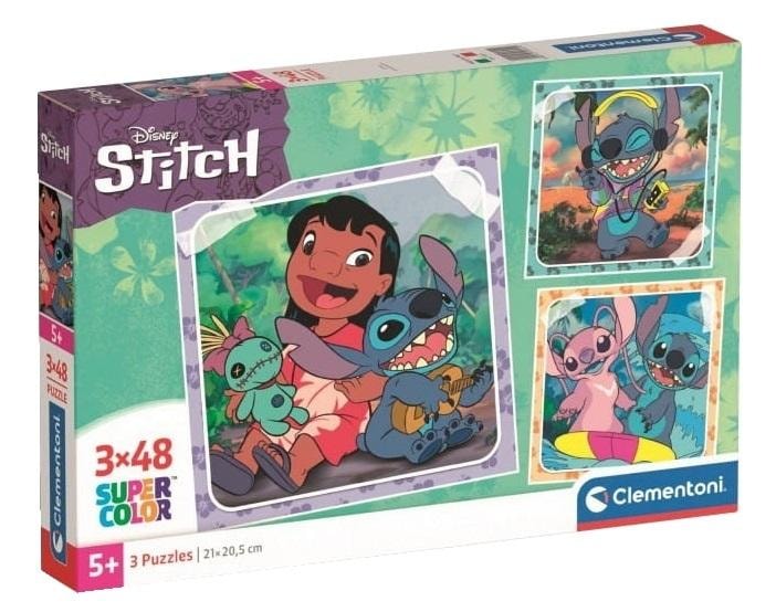 Clementoni Puzzle Super Color - three puzzles with 48 pieces each