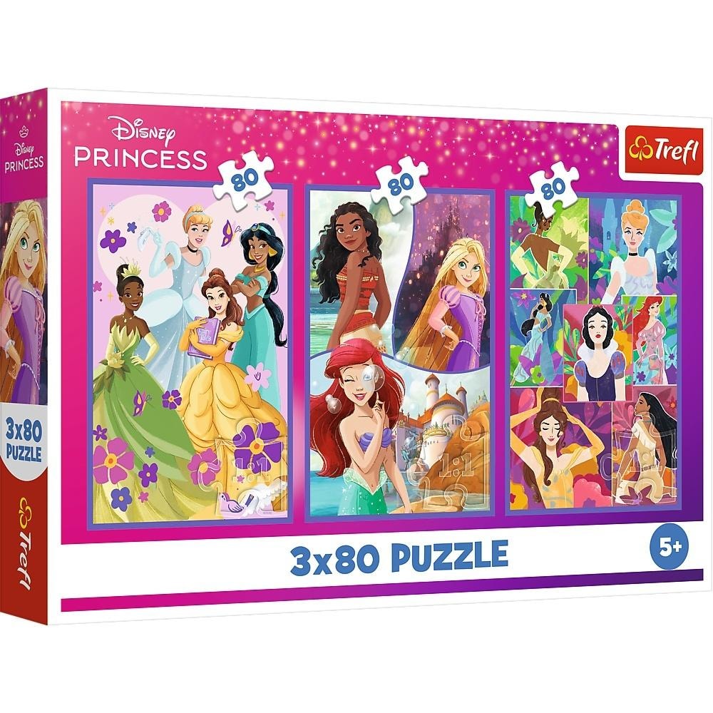 Trefl Puzzle 3x80 pieces Disney Princess - perfect as a gift