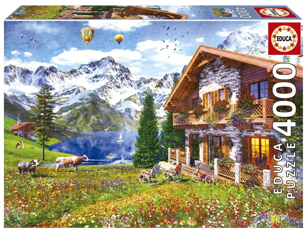 Educa Puzzle 4000 House in the Alps - Perfect for relaxation