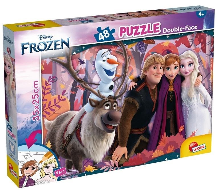 Frozen Puzzle 48 - Double-sided puzzle Frozen for kids
