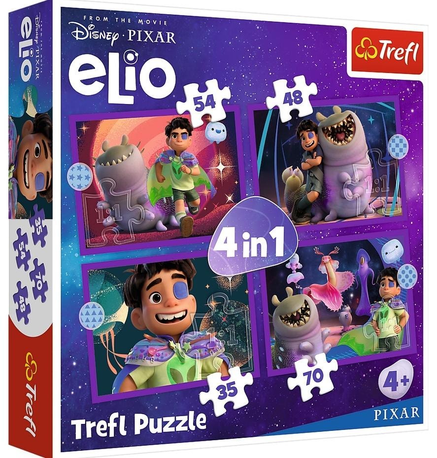 Trefl Puzzle 4in1 Extraterrestrial missions Elio - cosmic adventure for children