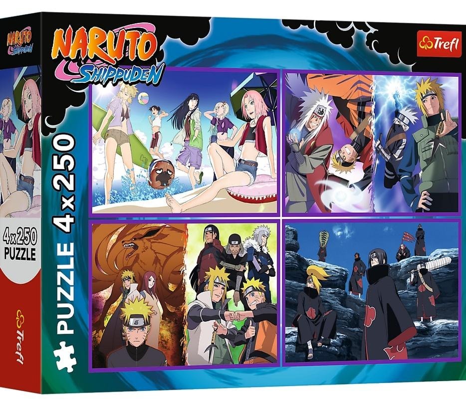 Trefl Puzzle 4x250 Adventures of Naruto Uzumaki - perfect as a gift