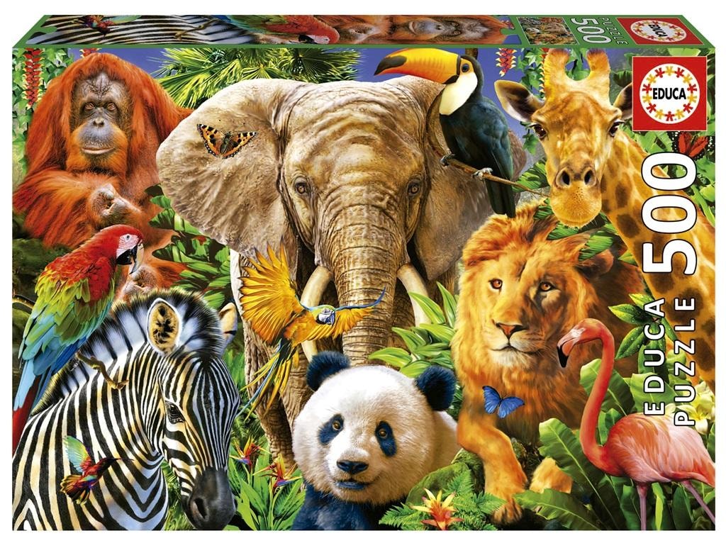 Educa Puzzle 500 Wild Animals - perfect as a gift