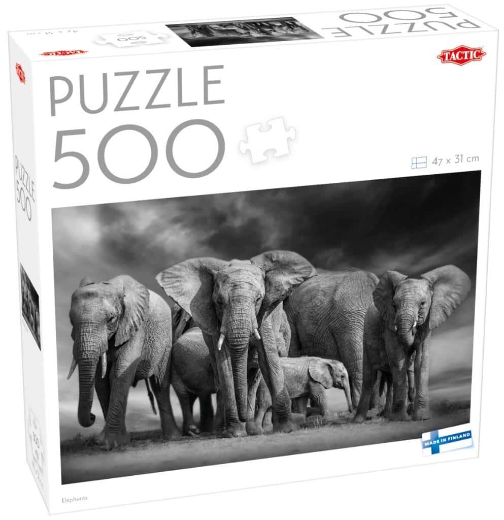 Puzzle 500 Elephants - Puzzle with elephant theme