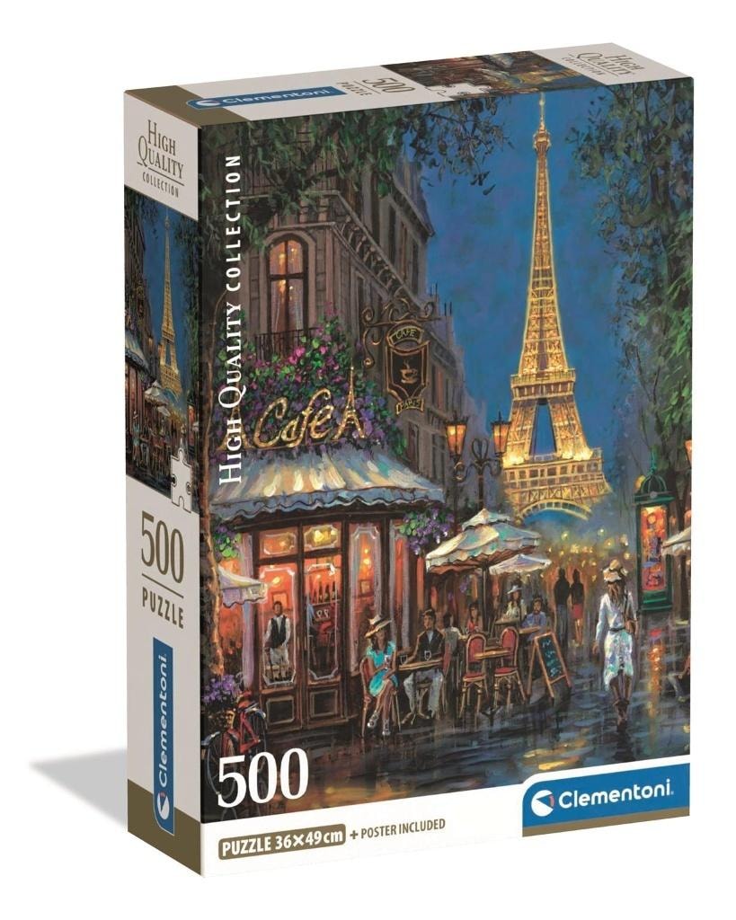 Clementoni Puzzle - Eiffel Tower at night 500 pcs - Compact puzzle for everyone