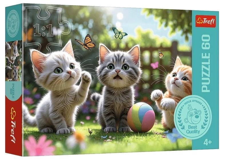 Trefl Puzzle 60 Pieces Three Kittens - perfect for children