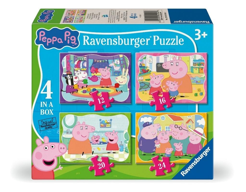Ravensburger 2D Puzzles for children: Peppa's Family Moments 4in1 - perfect gift