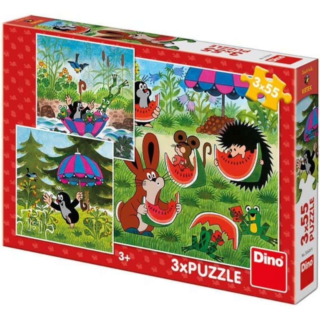 Dino Toys 3in1 Puzzle for children Mole and umbrella