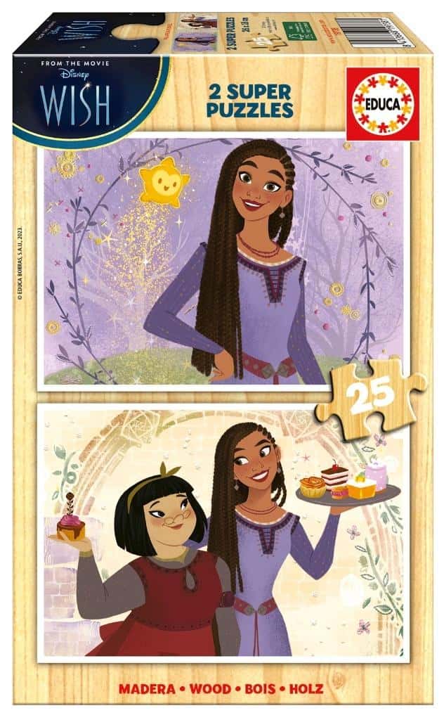 Educa Wooden Puzzle 2x25 Wish - perfect as a gift