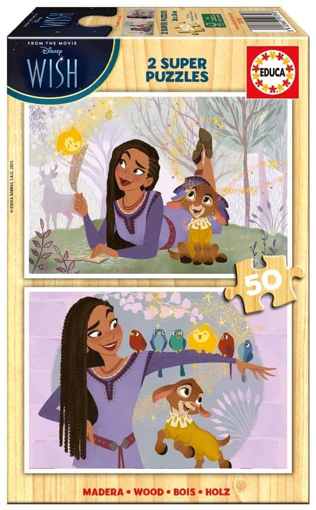 Educa Wooden Puzzle 2x50 Wish - perfect as a gift