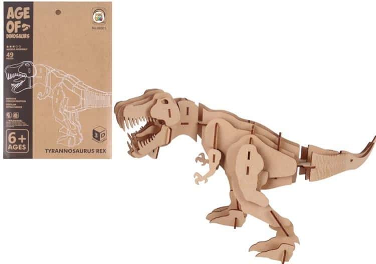 3D Wooden Puzzle Dinosaur T-Rex - educational toy for children