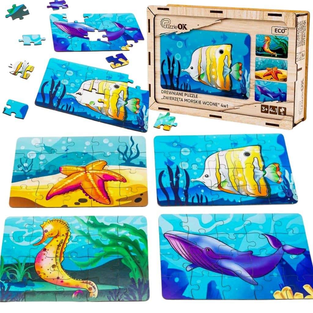 PuzzleOK Wooden Puzzle Animals - Educational puzzle for children
