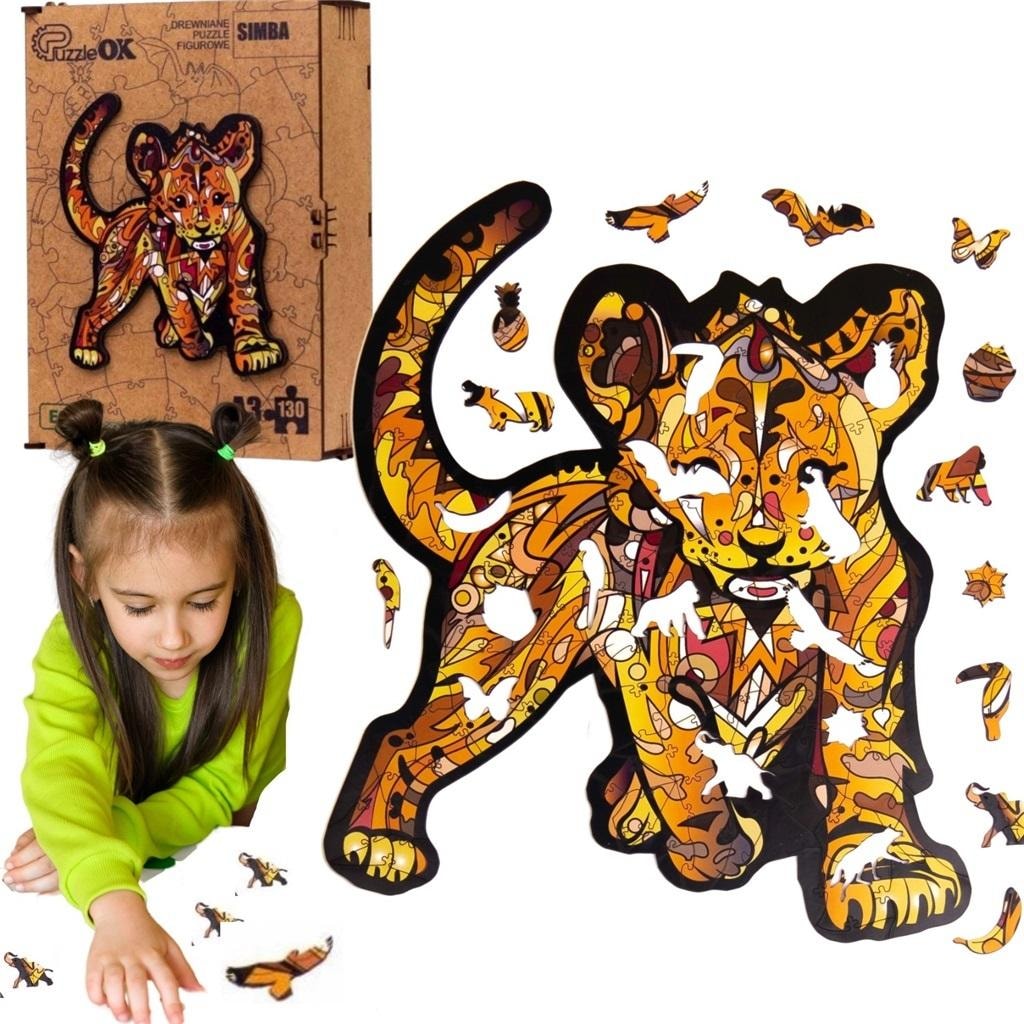 Simba Wooden eco puzzle A3 - 130 pieces of creative fun