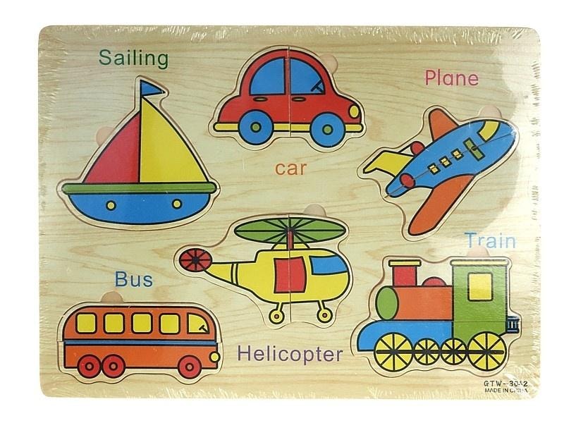 Wooden Puzzle Vehicles - educational toy for children