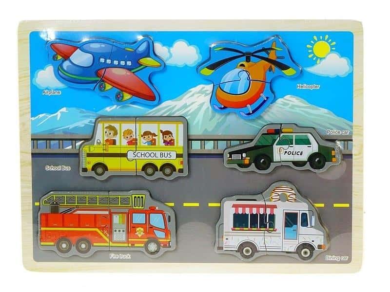 Wooden Puzzle - Vehicles - Educational toy for children