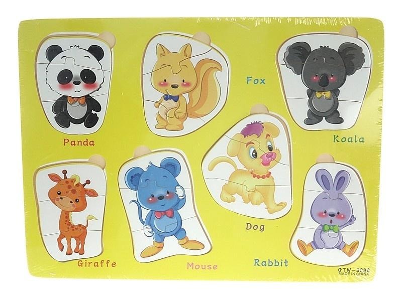 Wooden puzzle Animals - educational toy for children