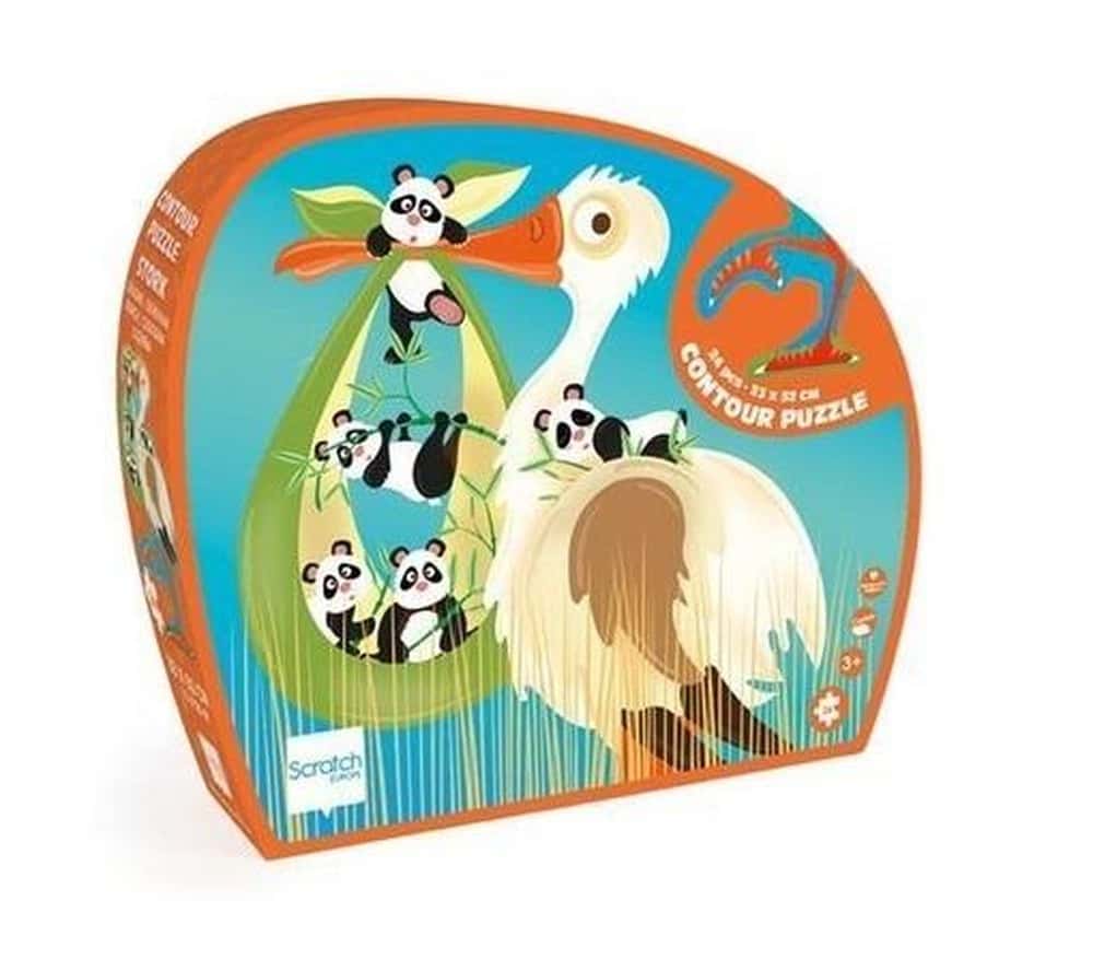 Contour Puzzle Stork - 24 pieces of educational fun for children