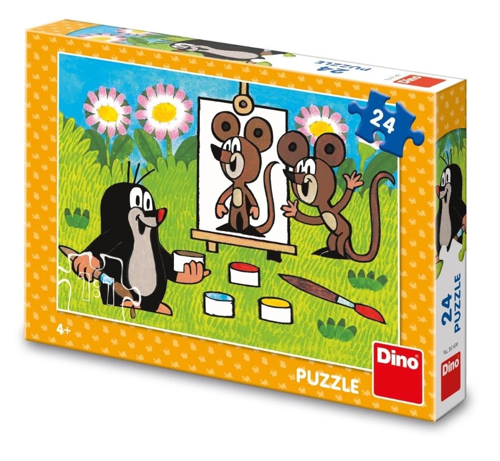 Little Mole Puzzle - Little Mole paints a portrait puzzle 24 pieces