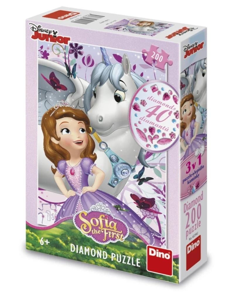Dino Toys Puzzle with diamonds Princess Sofia - 200 pieces of magical fun