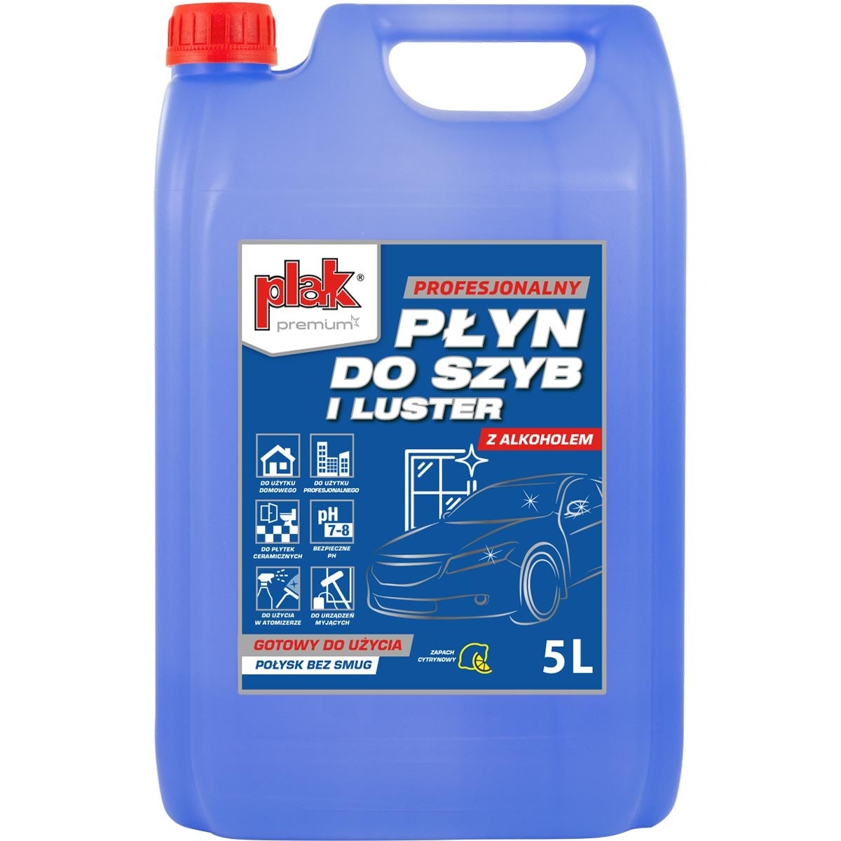 Plak Glass and Mirror Cleaner 5L - crystal clear cleanliness without streaks
