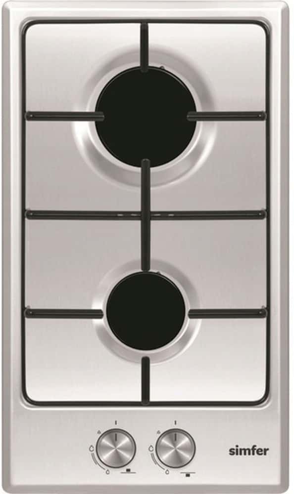 Simfer Gas hob H3.200.VGRIM - stainless steel, 2 burners