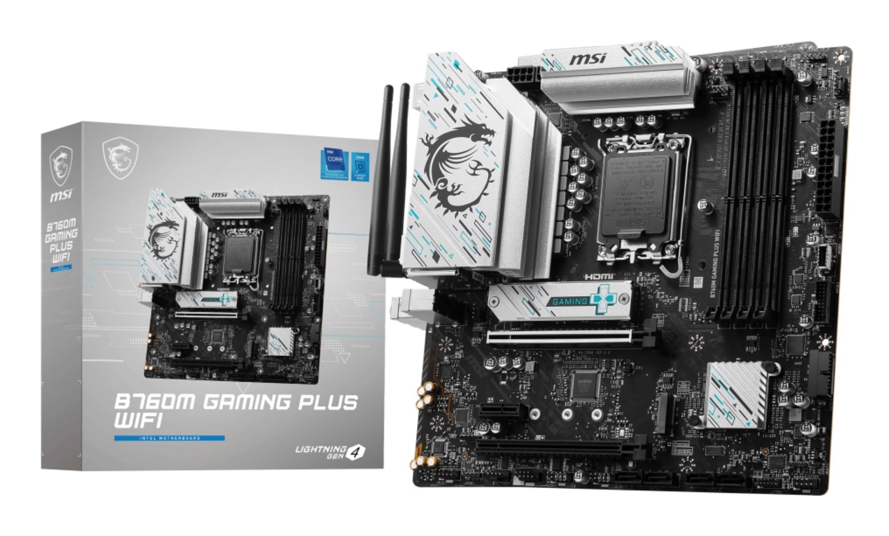 MSI B760M GAMING PLUS WIFI - Micro-ATX Motherboard with Wi-Fi for Gamers