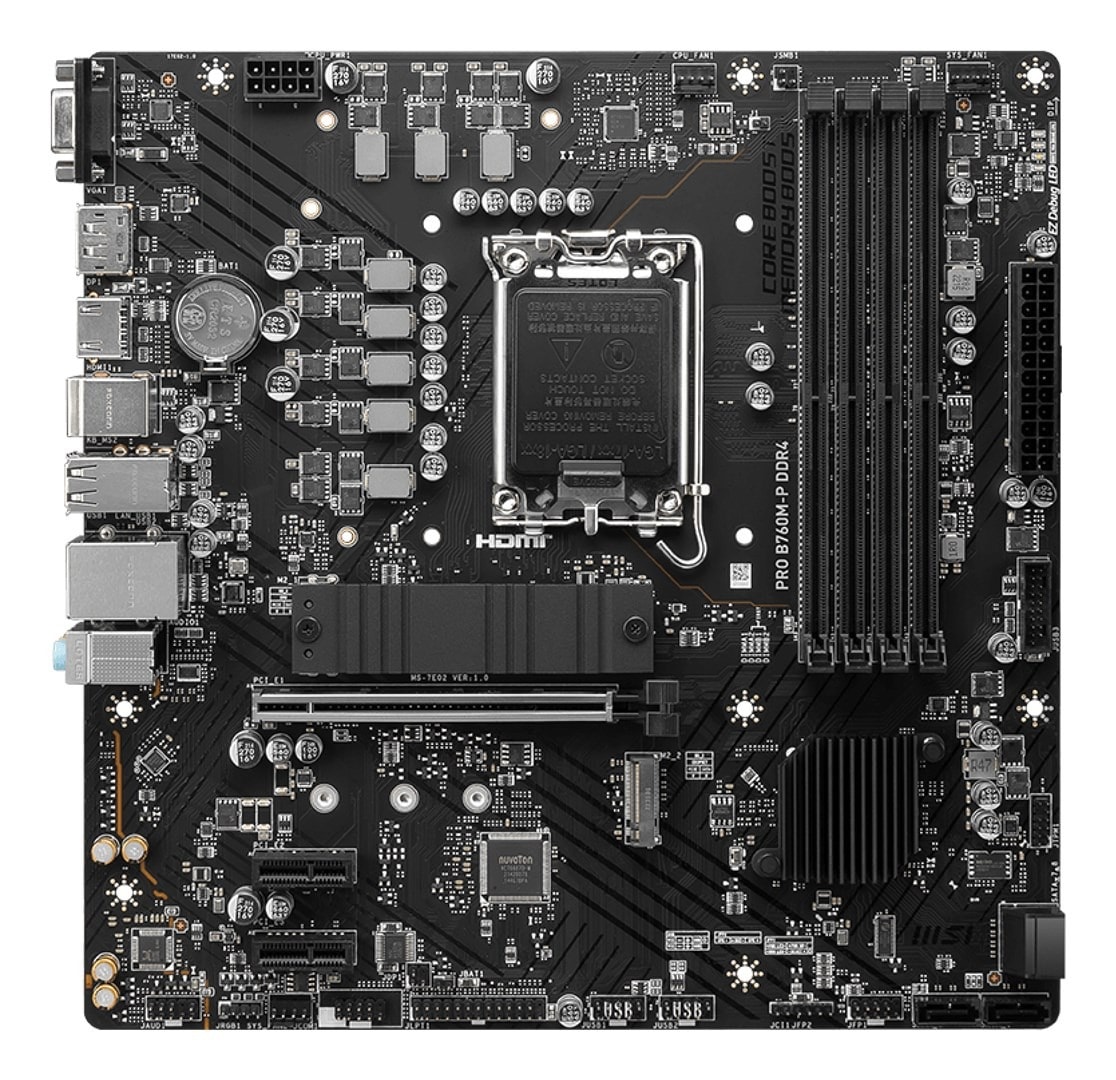 MSI PRO B760M-P DDR4 - Micro-ATX Motherboard for Demanding Users