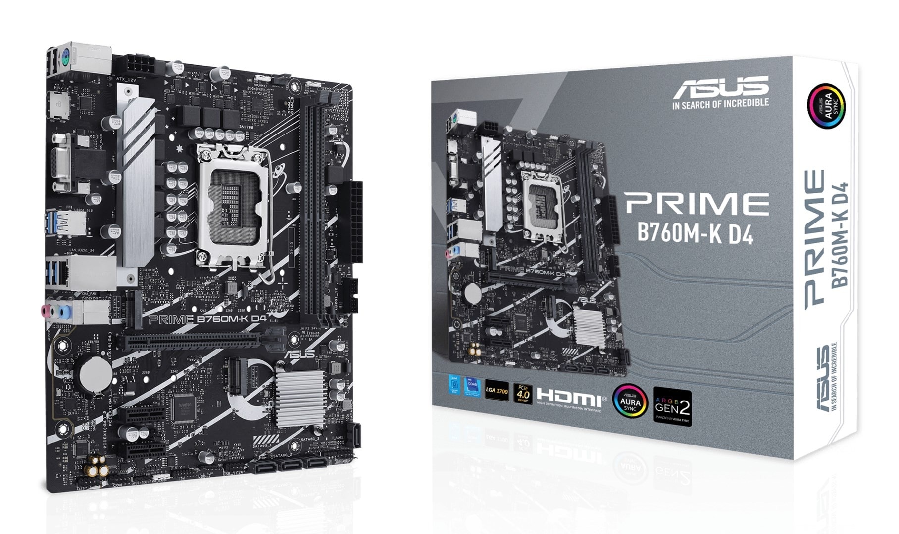 ASUS PRIME B760M-K D4 - Micro-ATX Motherboard LGA 1700