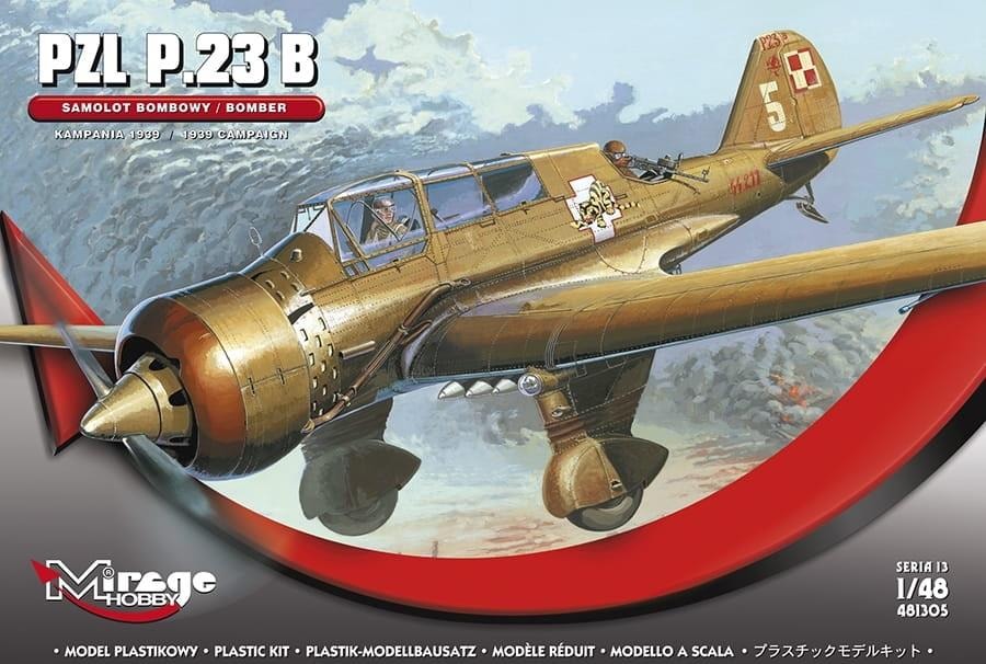 Mirage Hobby PZL-23B Karaś - Aircraft model for assembly