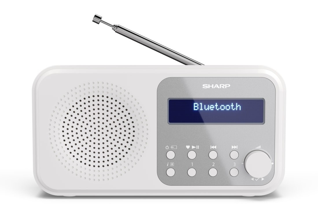 Sharp DR-P420 - Portable Radio, white, ideal for home and travel