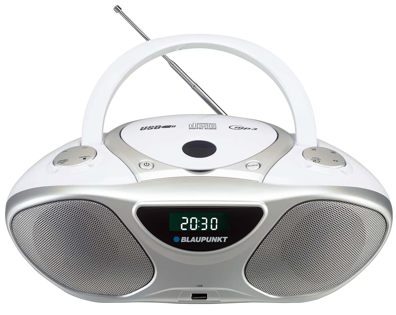 Blaupunkt BB14WH - Radio CD Player with USB in White