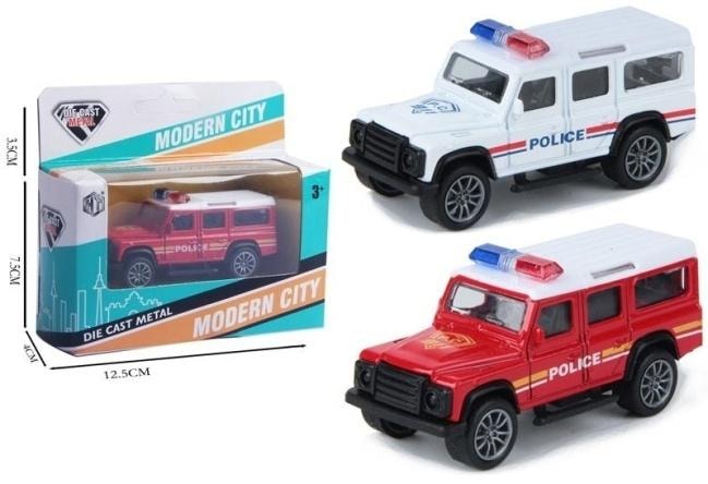 Merkpol Metal police car with drive MIX - perfect gift for police fans