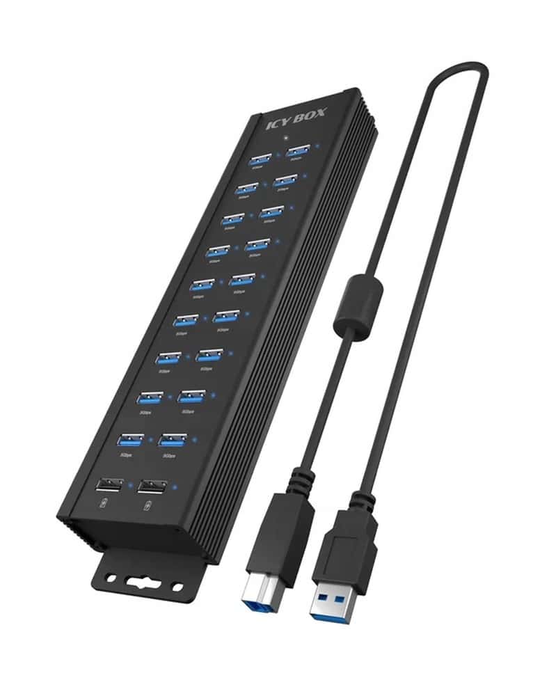 Rajd Sonic USB 2.0 HUB 20 in 1 - with power supply and brackets