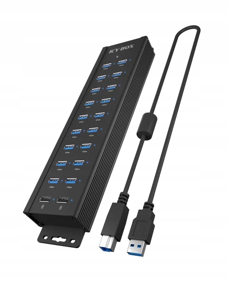 Rajd Sonic USB 2.0 HUB 20 in 1 - with power supply and brackets